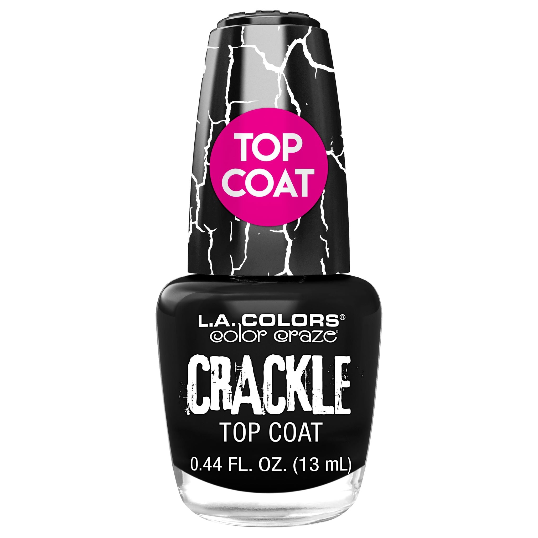 Crackle Top Coat Nail Polish - Black