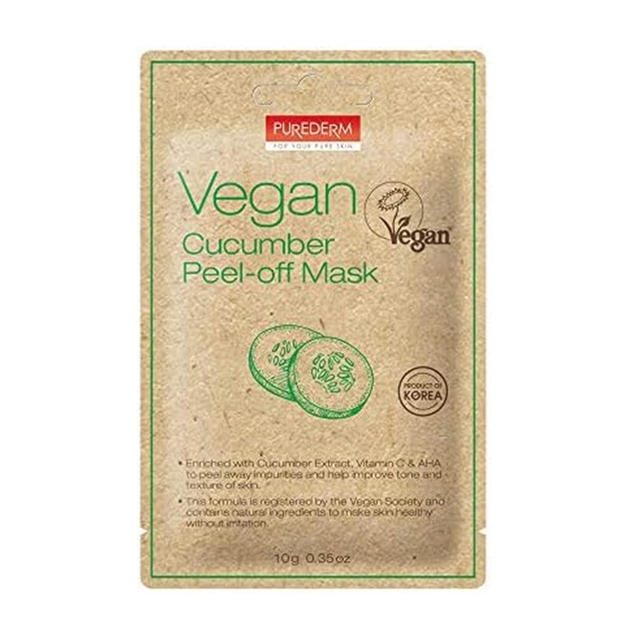Purederm Vegan Cucumber Peel-Off Mask