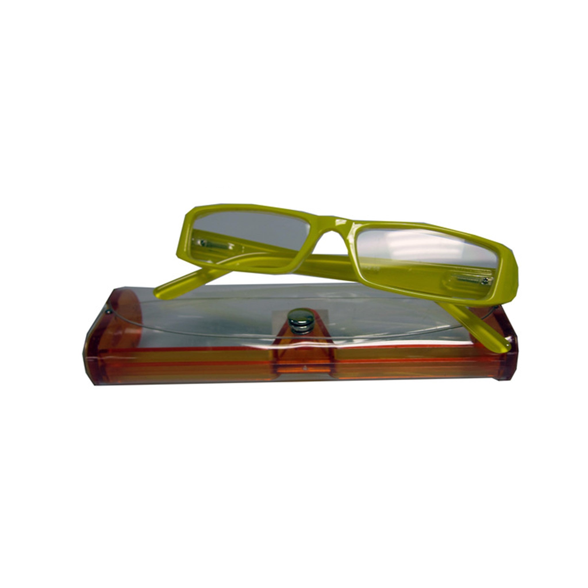 Reading Glasses Coloured In Case - Yellow +1.50