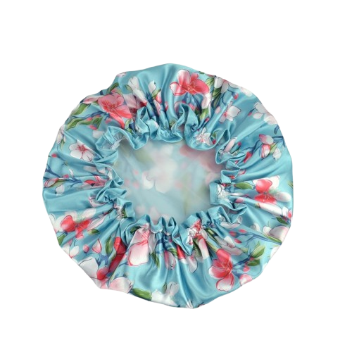Shower Cap - Blue Floral 2