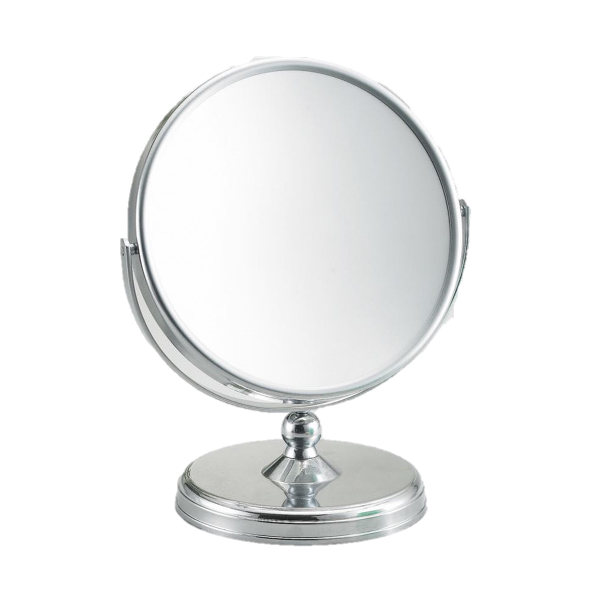 Mirror Silver Round On Stand 7x