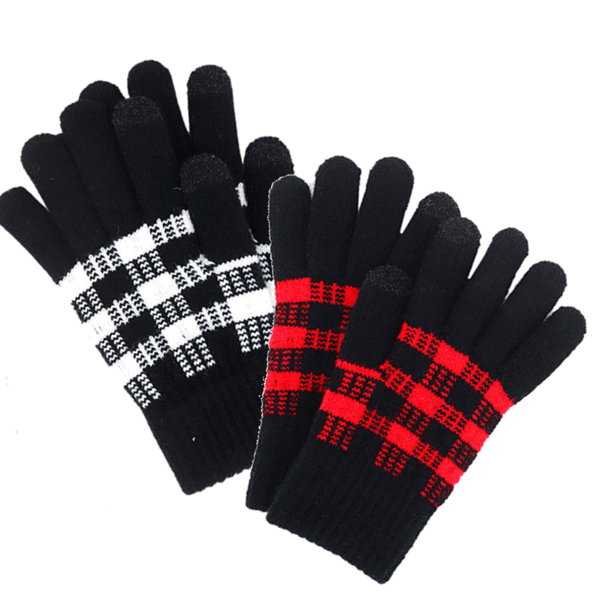 Britt's Knits Buffalo Plaid Gloves - Pack 24pcs