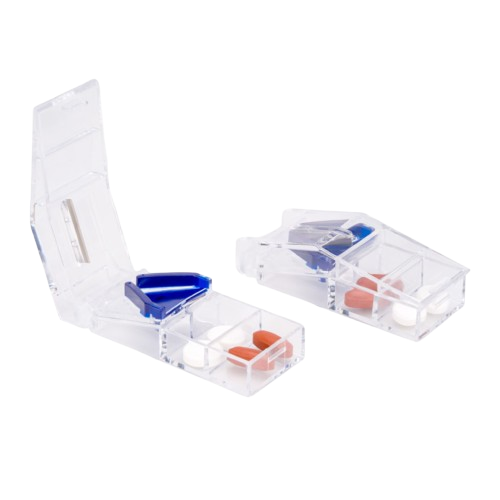 Daily-Med Clear Tablet Cutter with Storage