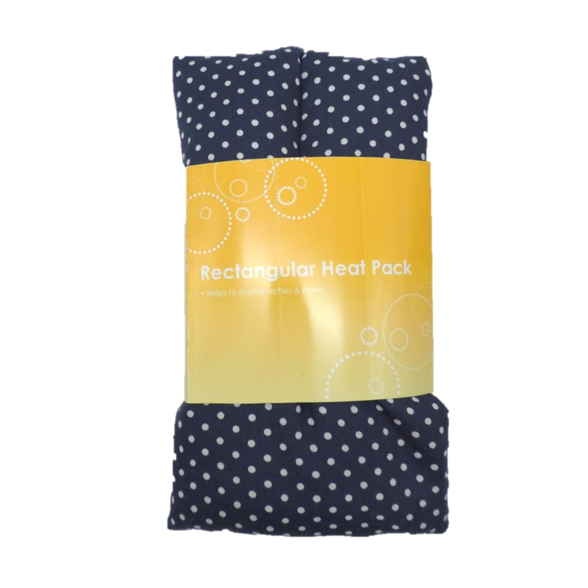 Rectangle Heat Pack - Navy Polka Dot