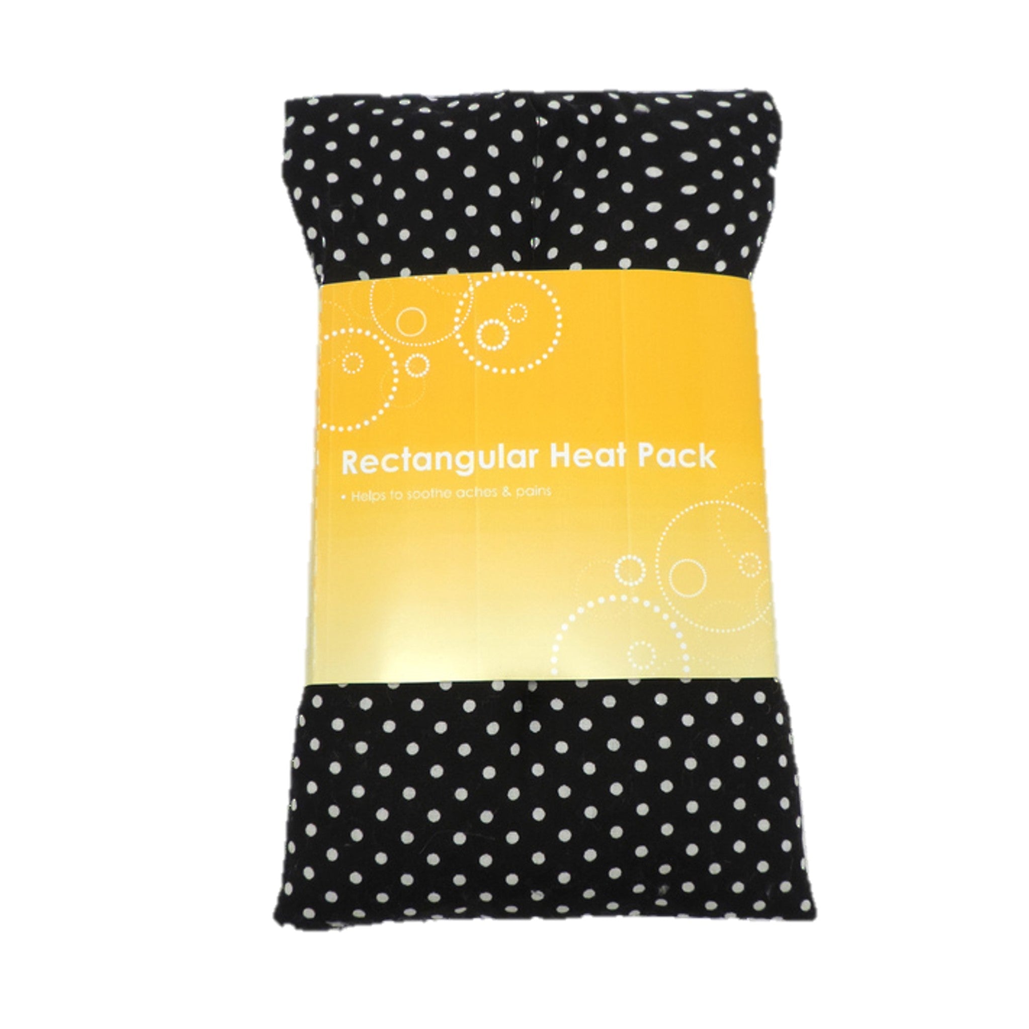 Rectangle Heat Pack - Black Polka Dot