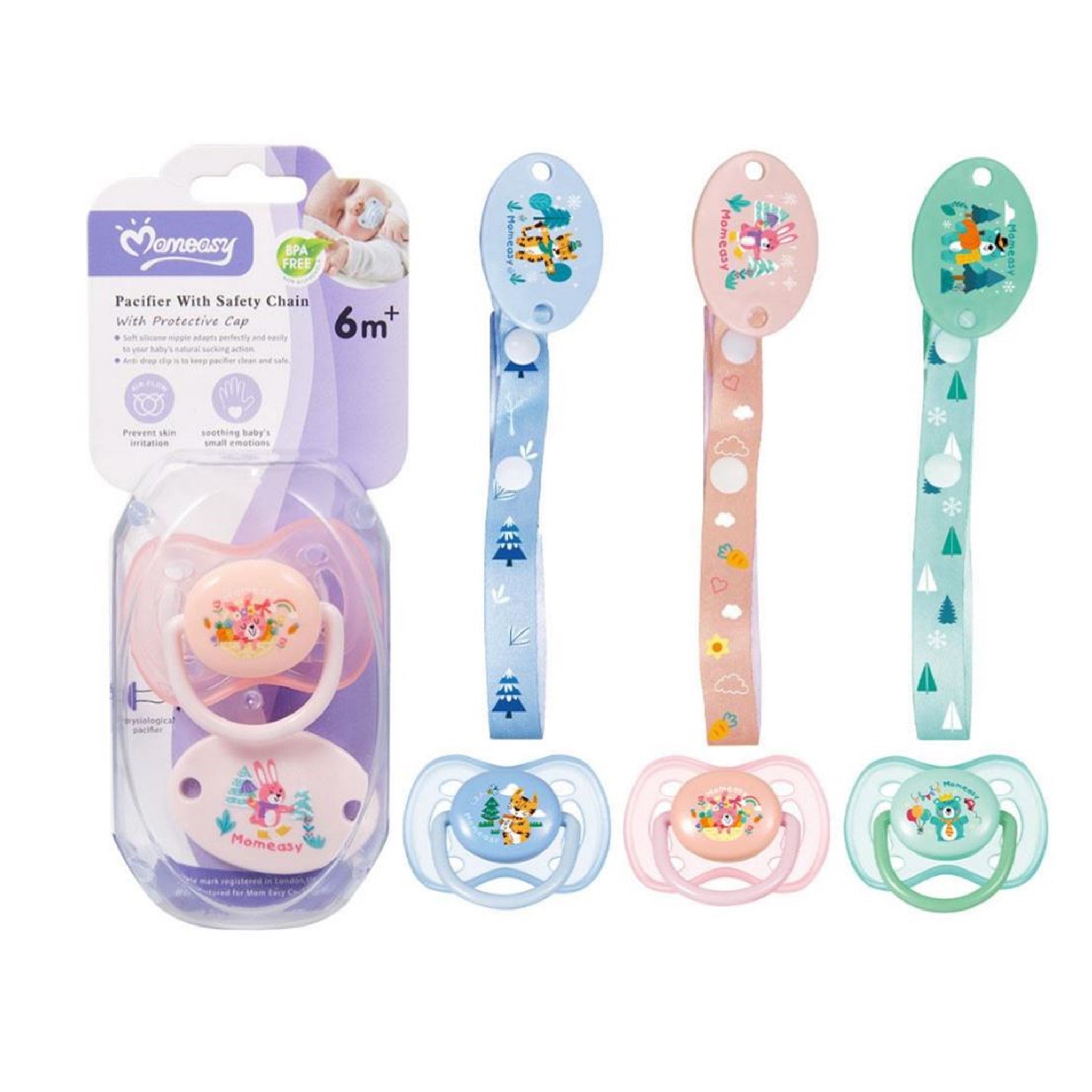 Silicone Pacifier with Clip