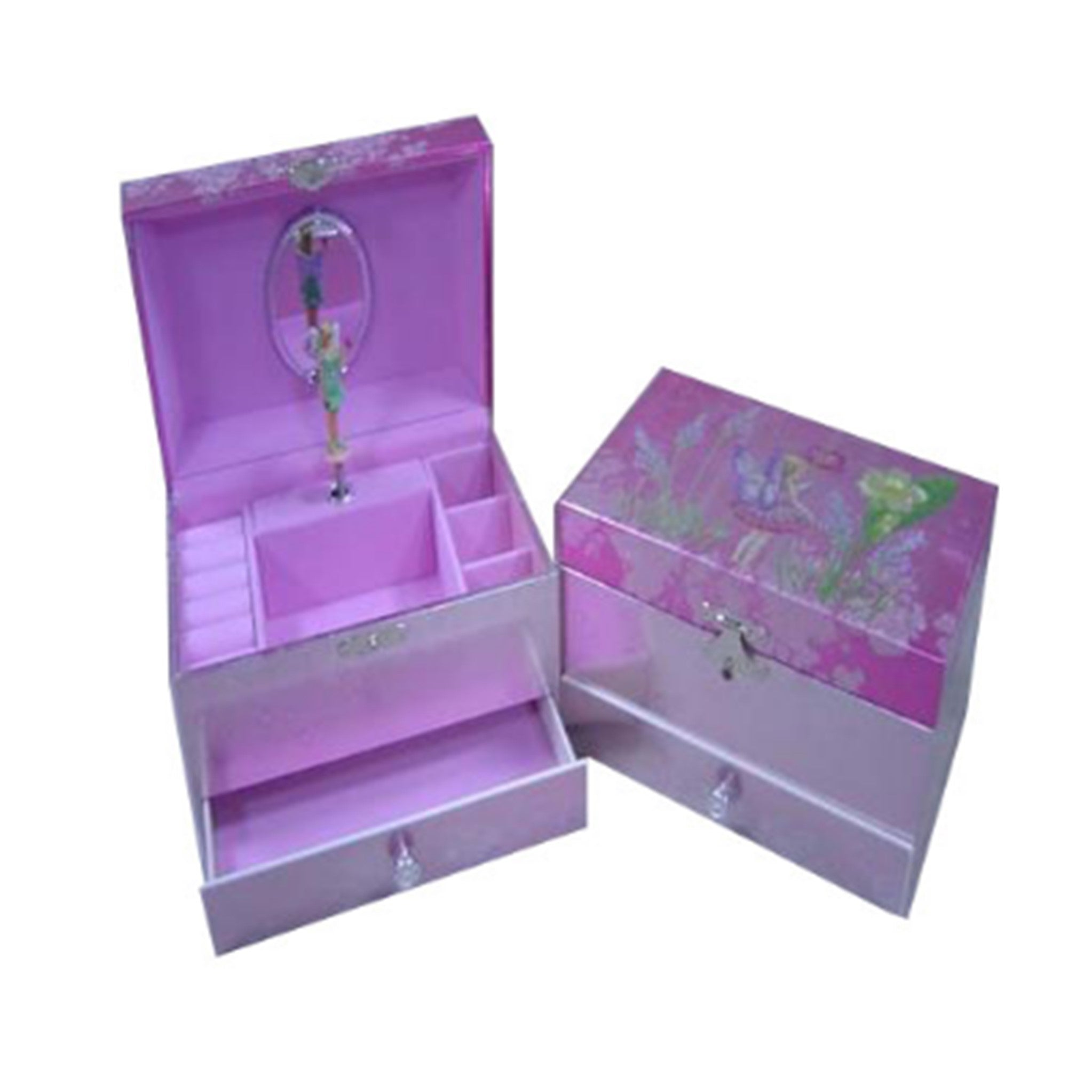 Musical Jewellery Box With Drawer - Fairy