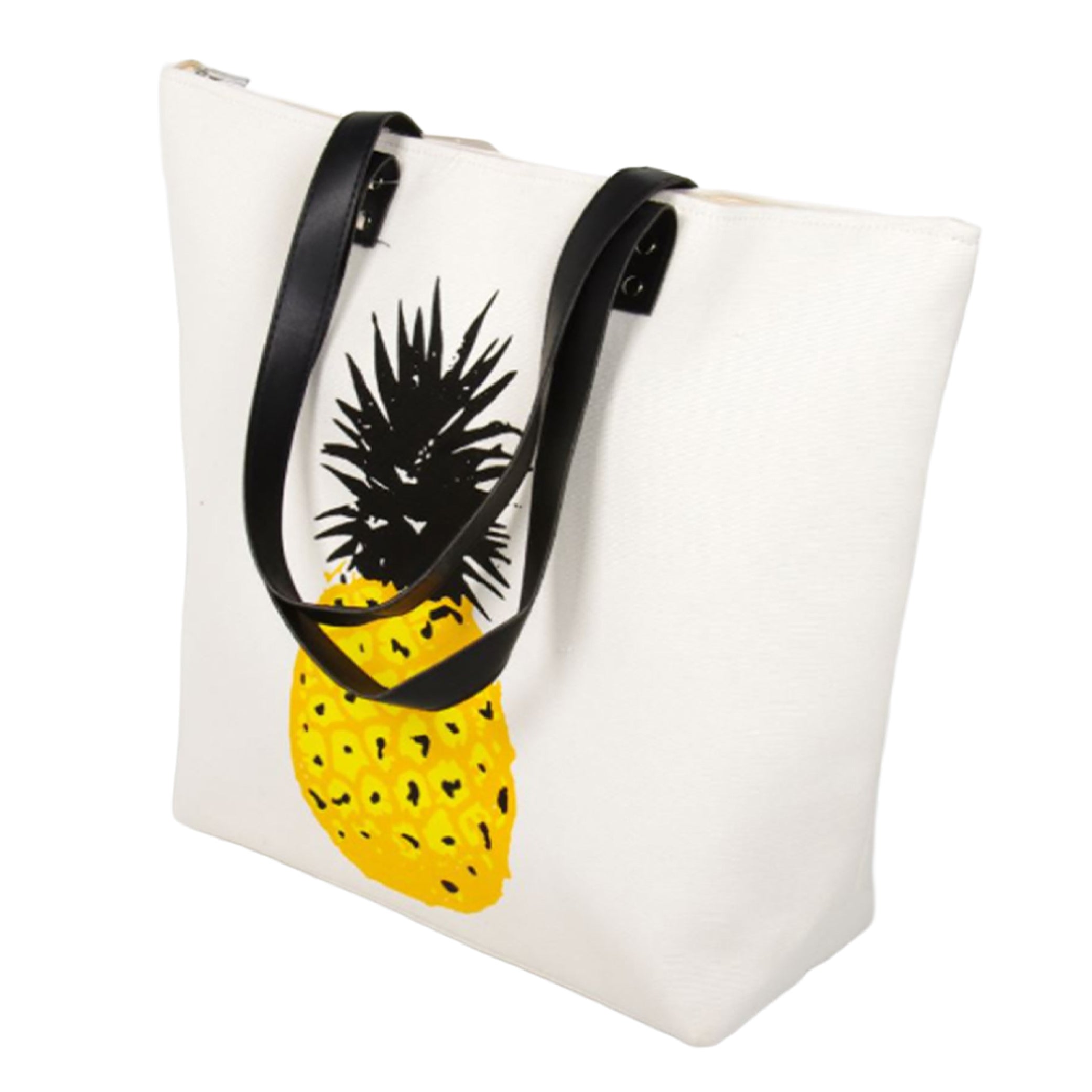 Beach Bag - White Pineapple
