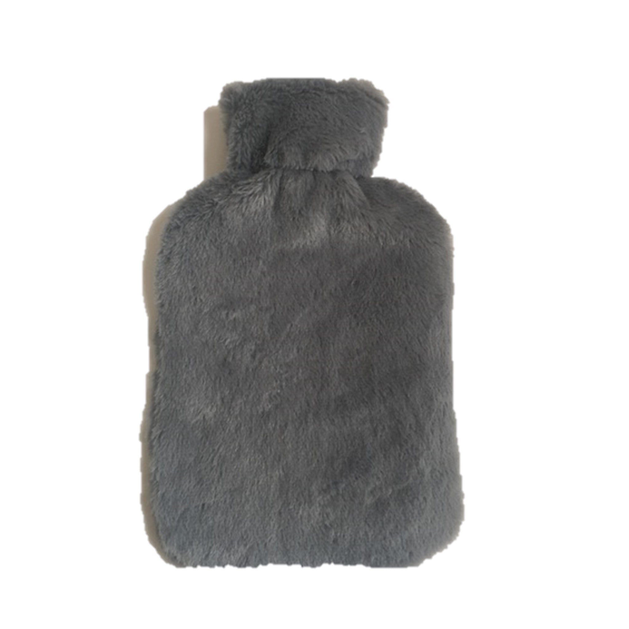 Plush Hot Water Bottle Cover - Grey