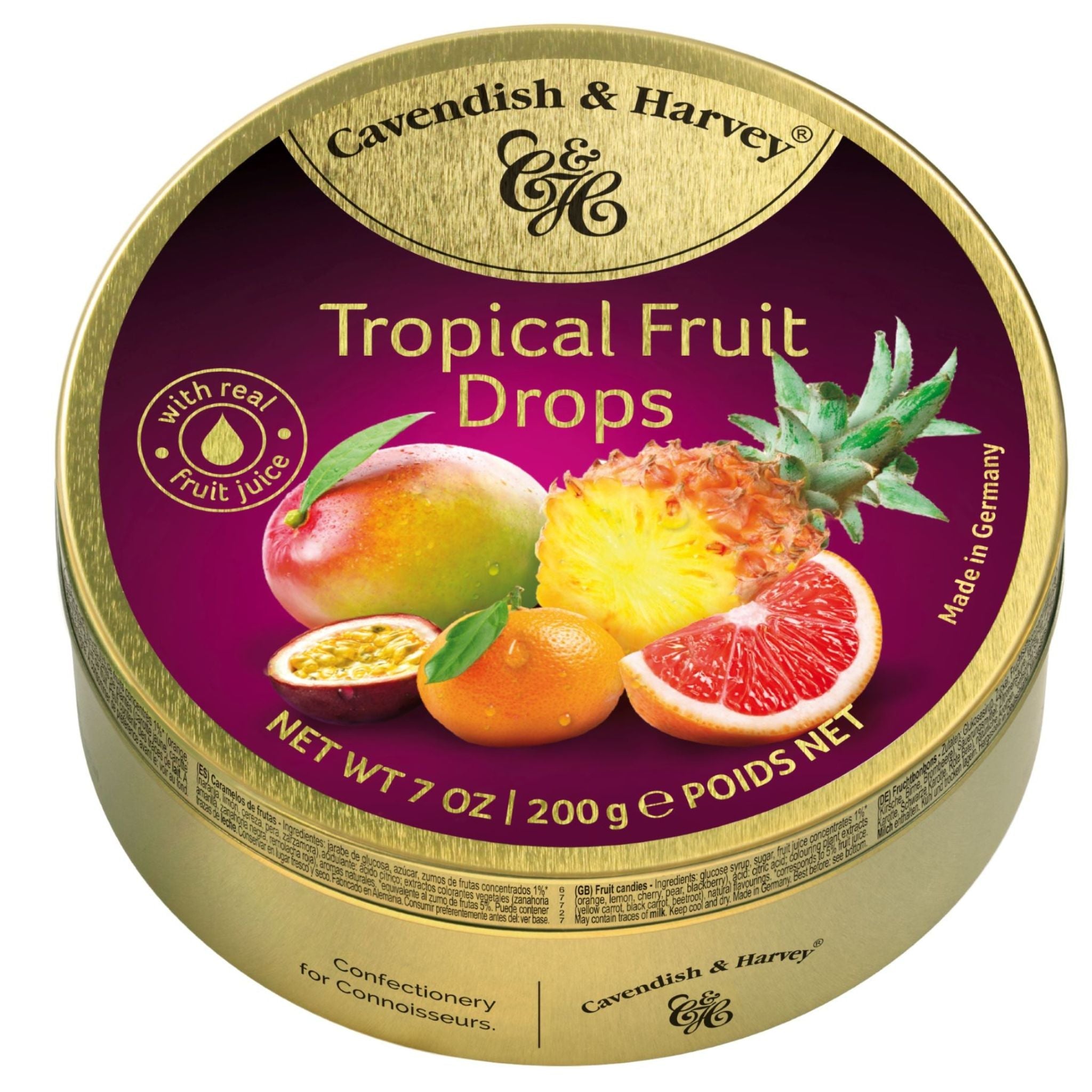 C&H Tins Tropical Fruits Drops 200g
