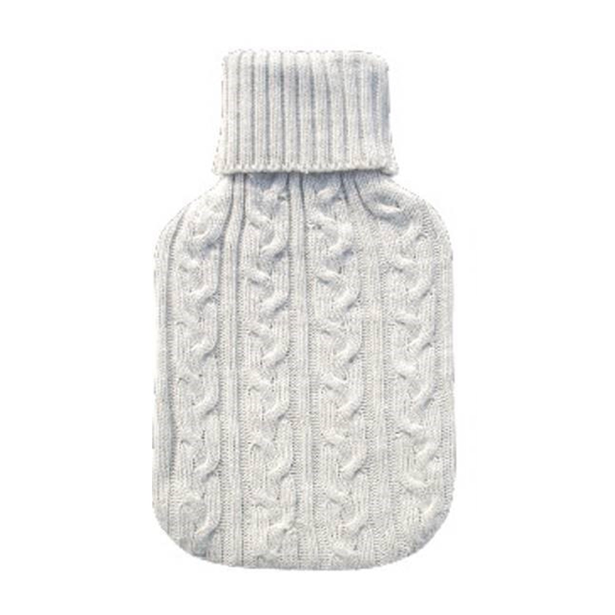 Knit Hot Water Bottle Cover - Grey