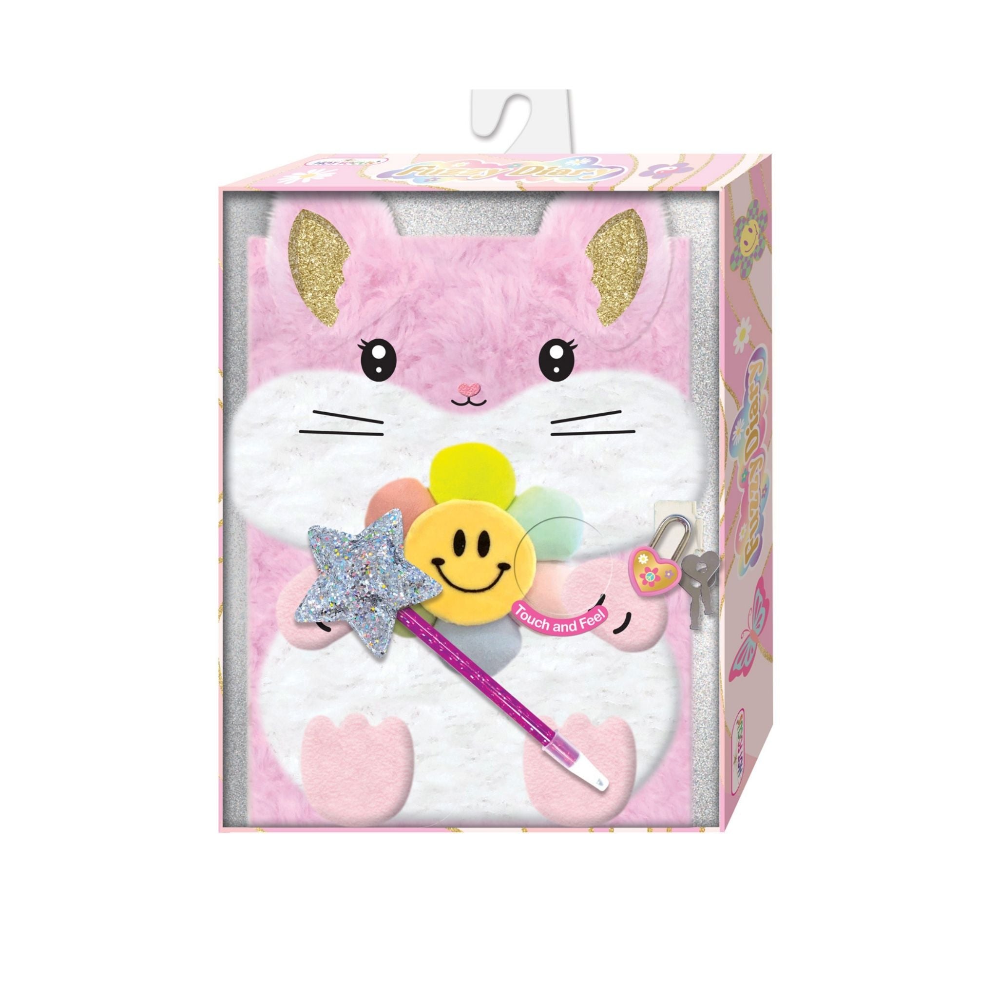 Fuzzy Diary with Lock & Keys Chipmunk