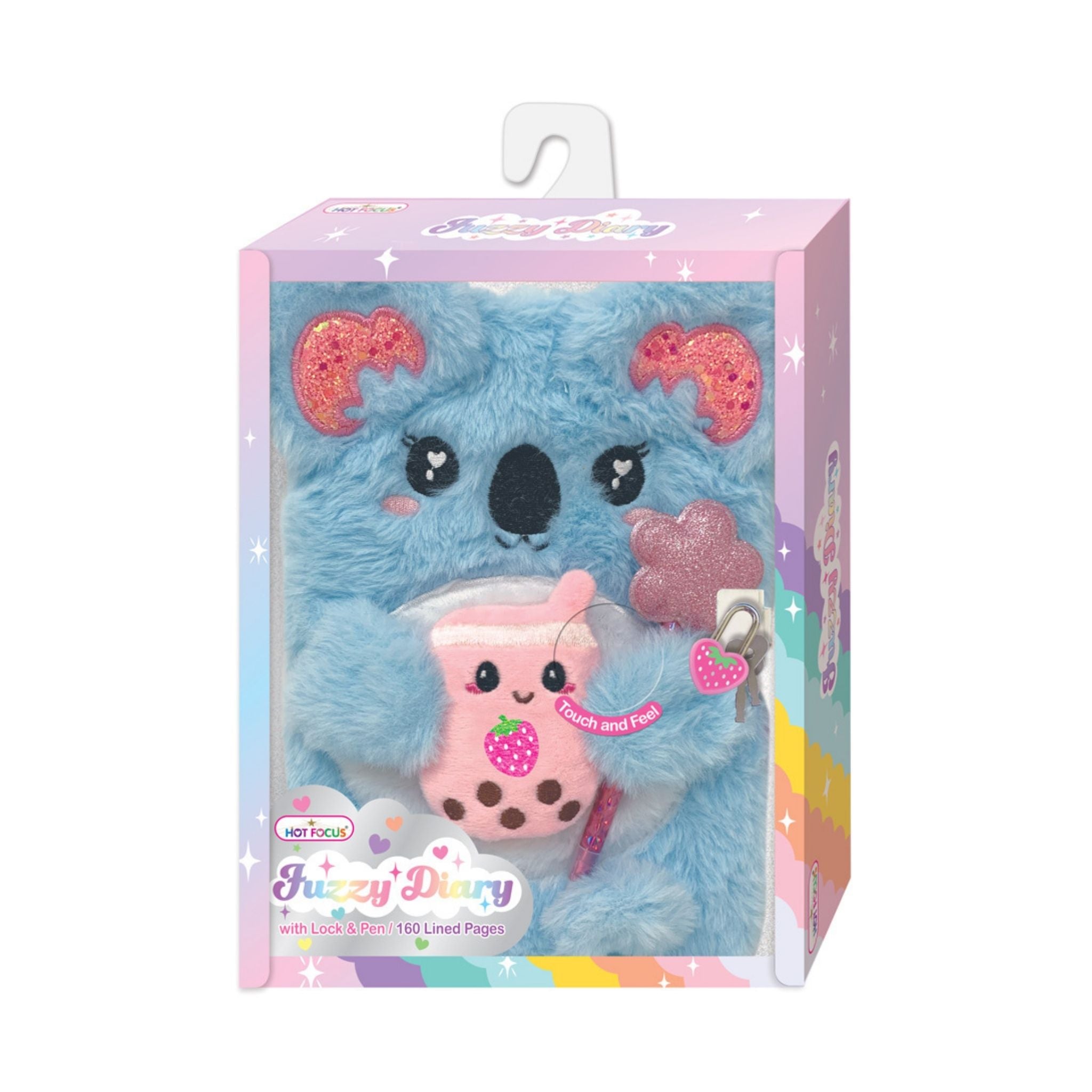 Fuzzy Diary with Lock & Keys Koala