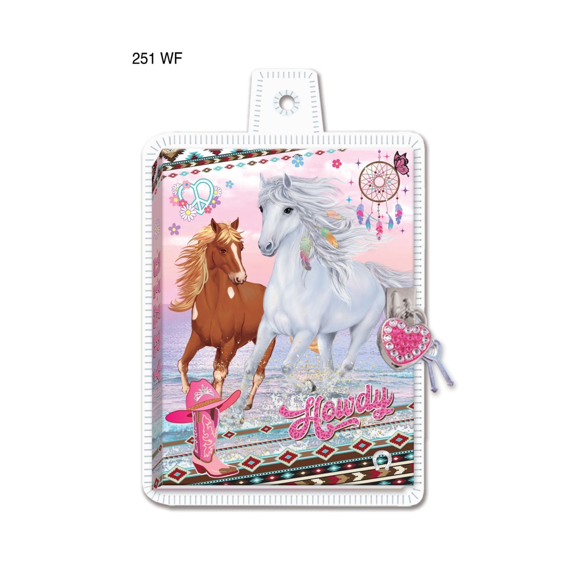 Diary with Lock & Keys Horse