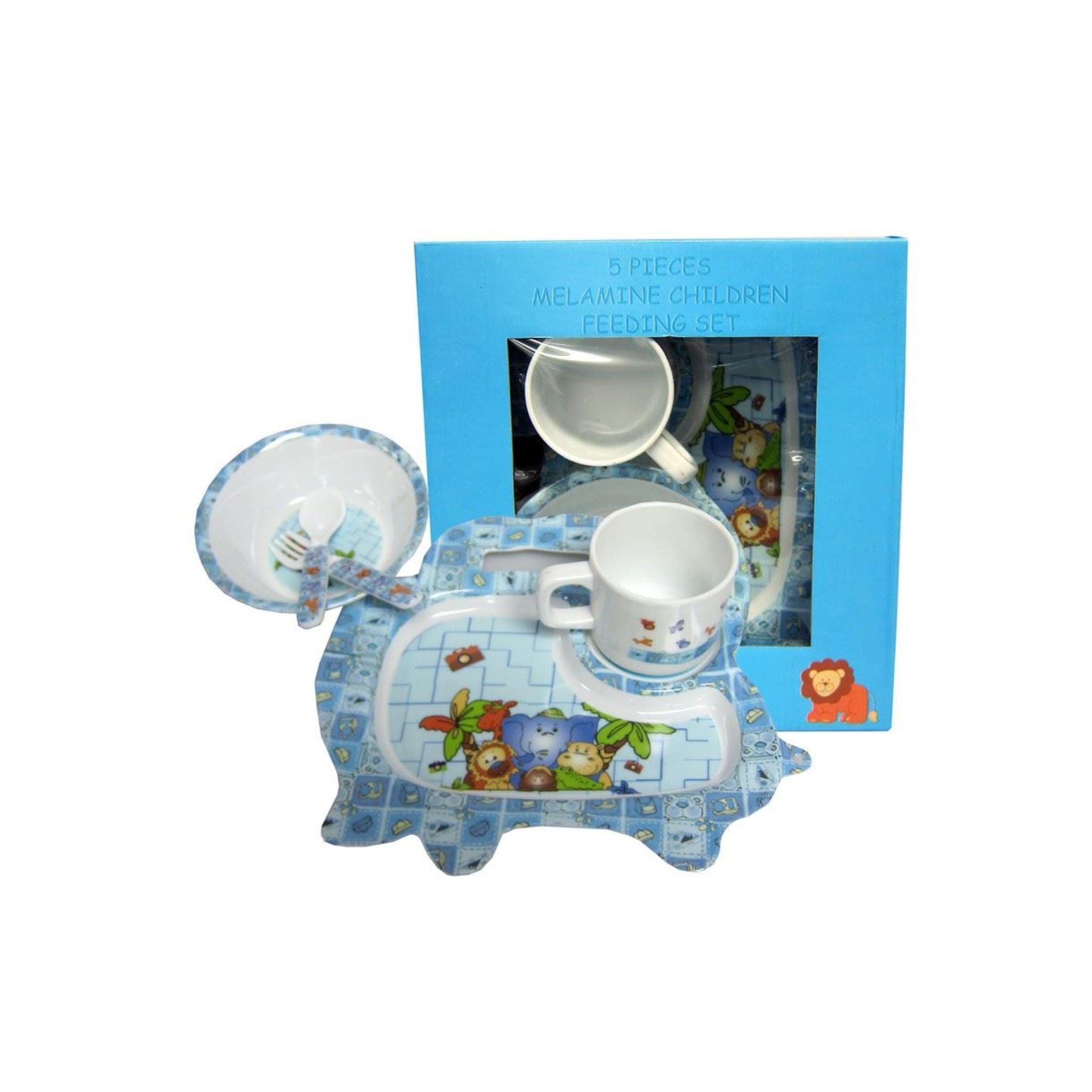Children's Melamine 5pc Dinner Set Blue