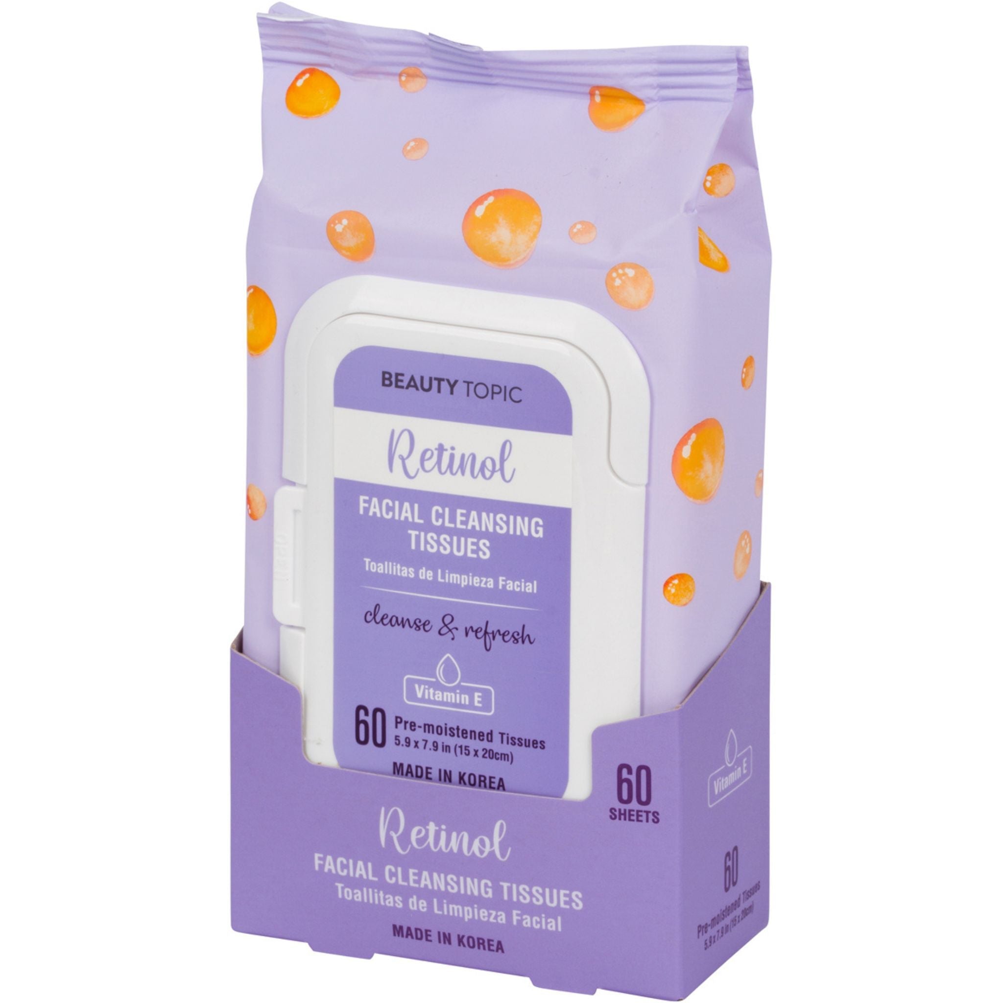 Retinol Facial Cleansing Tissues - 3pcs