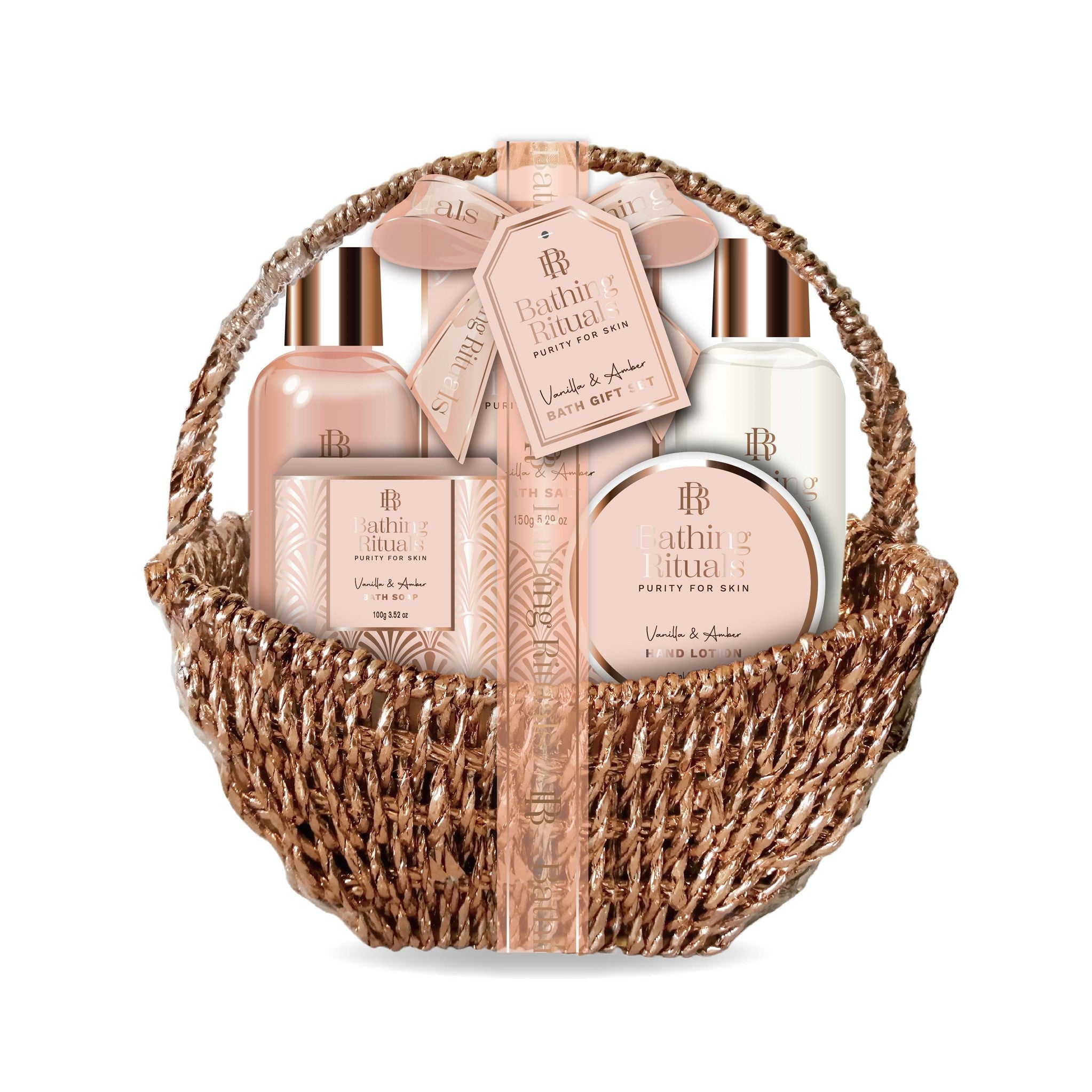 Vanilla & Amber 5pcs Basket Set