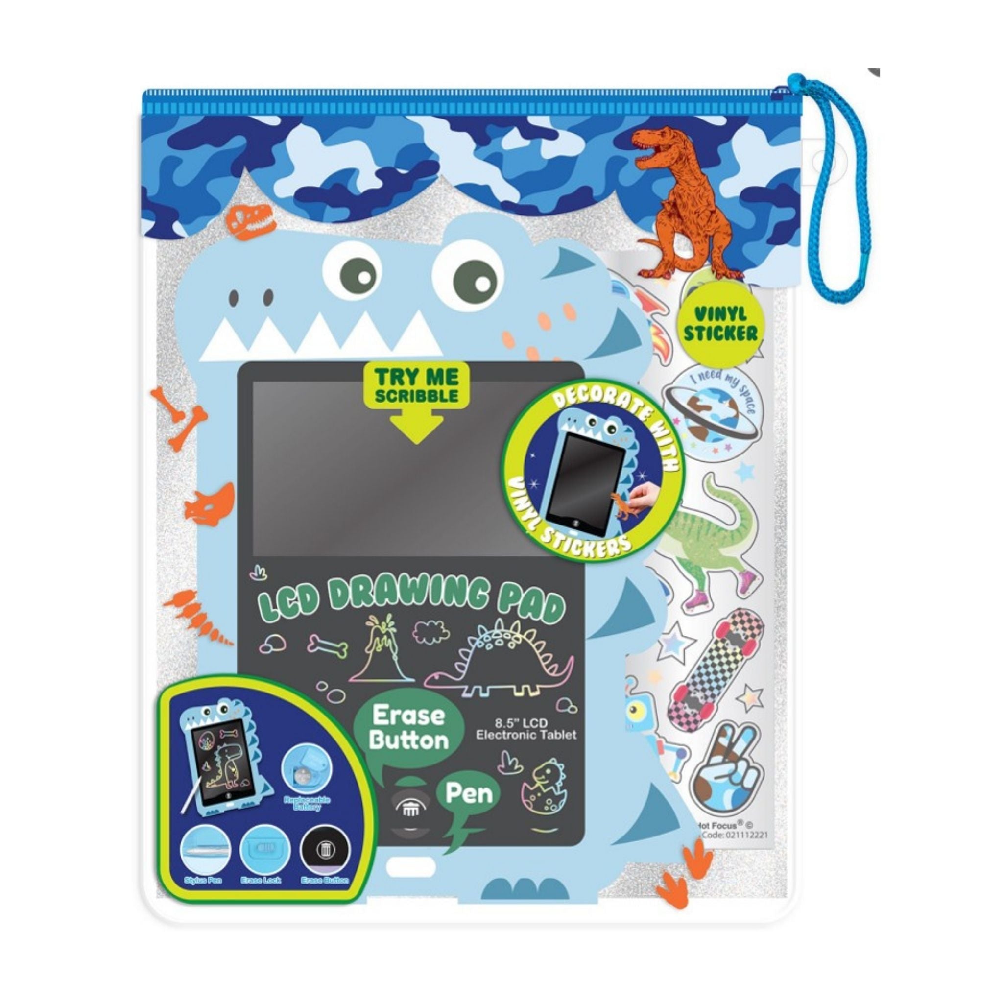 LCD Drawing Pad 8.5" - Dino