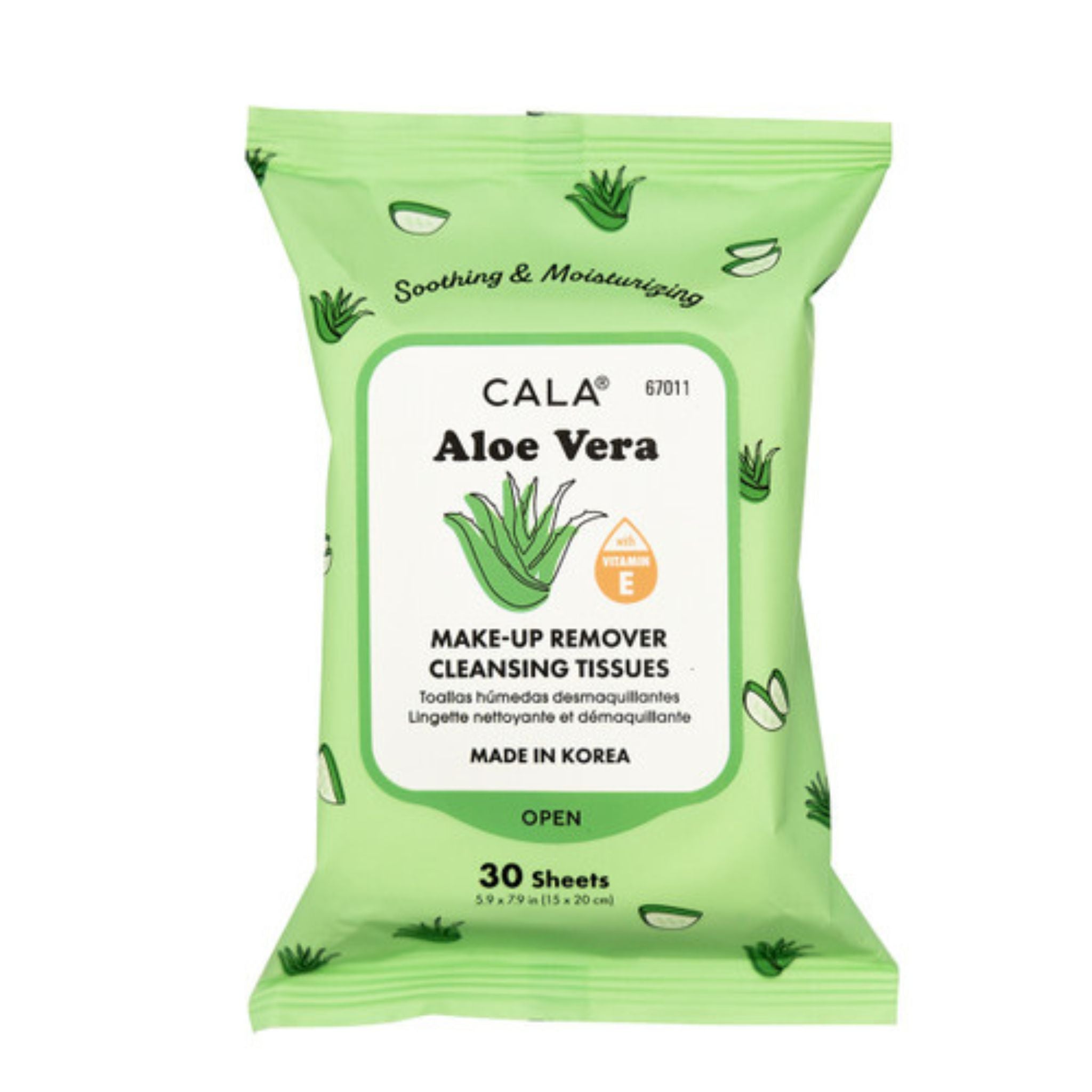 Cala Aloe Vera Cleansing Wipes Disp - 6pcs