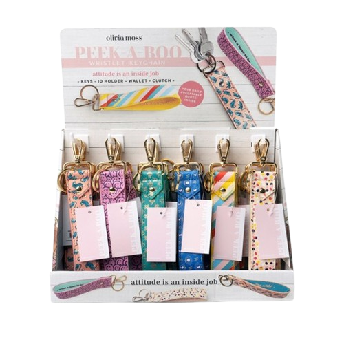 Olivia Moss Peek-A-Boo Wristlet Keychain - 24pcs
