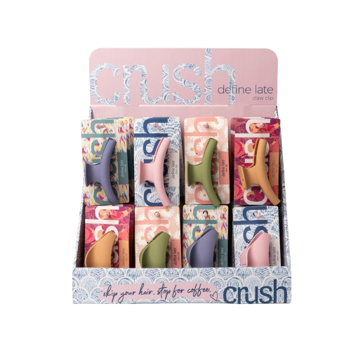 Crush Define Late Claw Hair Clip Disp - 24pcs