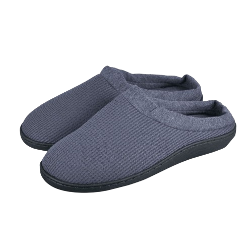 Mens Slippers Grey and Blue Medium (Size 9-10)