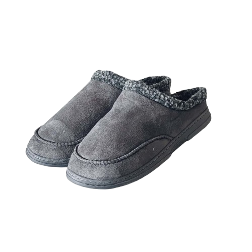 Mens Slippers Dark Grey Large (Size 11-12)