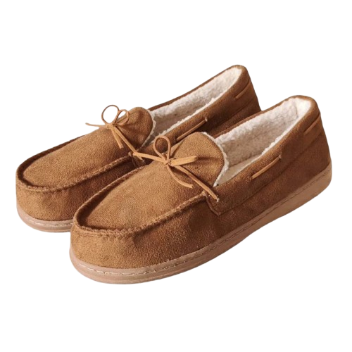Womens Slippers Tan Full Back with Bow Small (Size 7-8)
