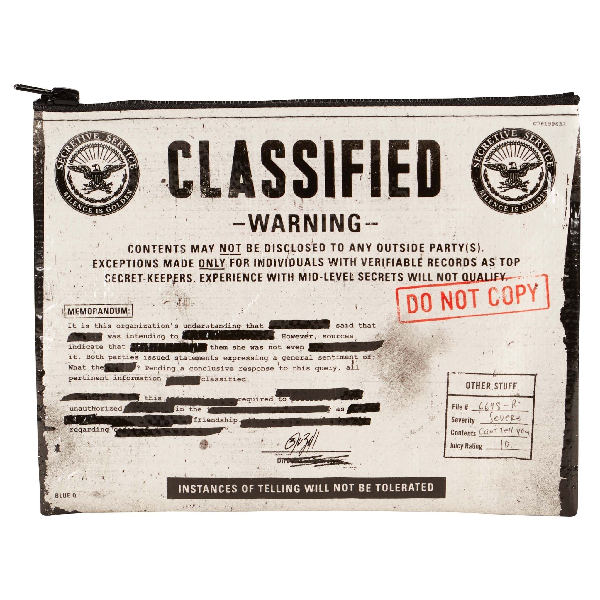 Zipper Pouch - Classified