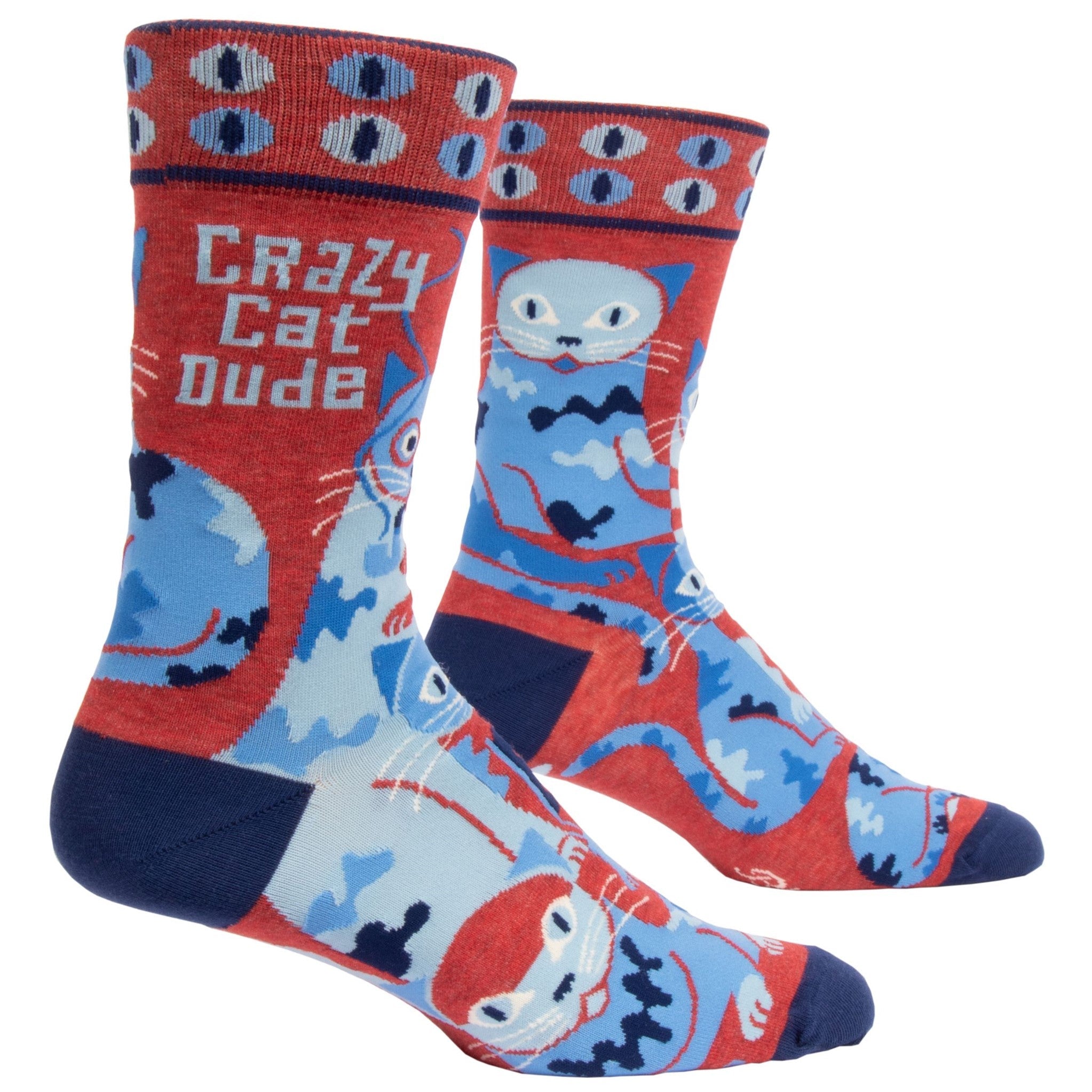 Men's Socks - Crazy Cat Dude