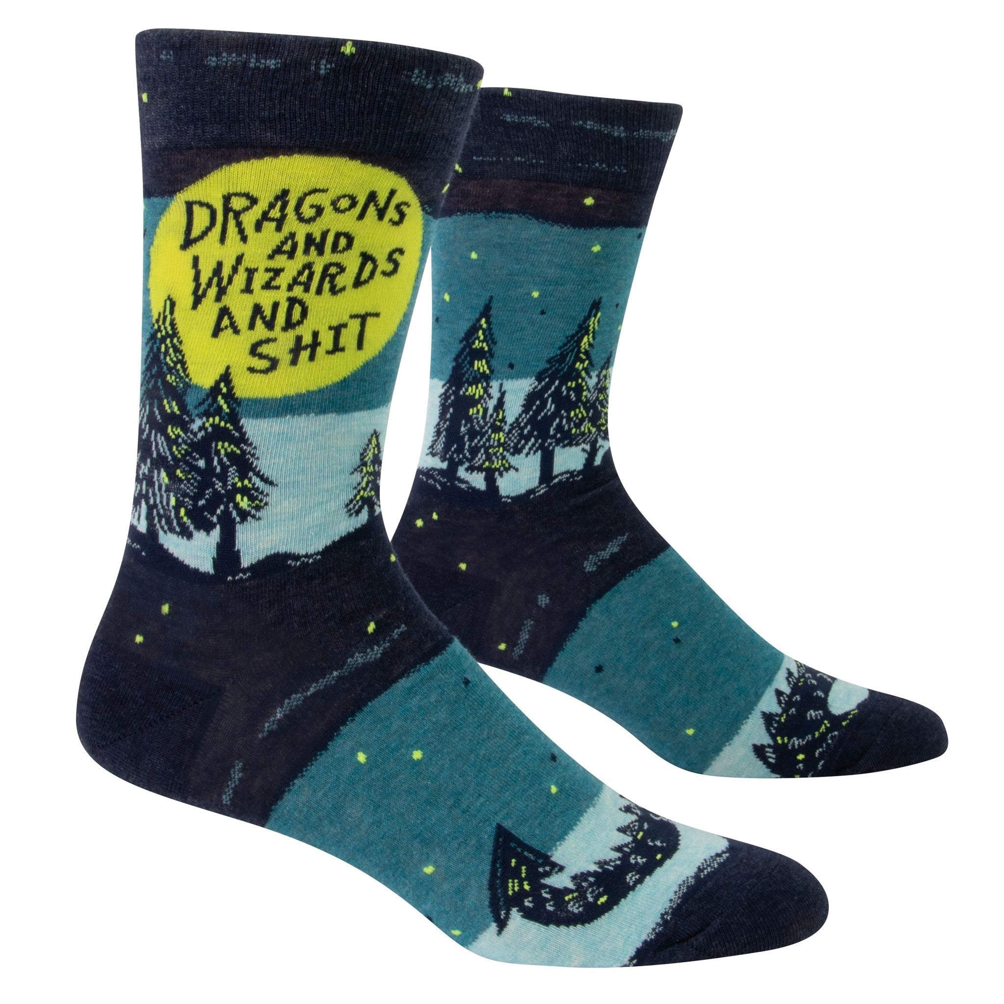 Men's Socks - Dragons & Wizards & Shit