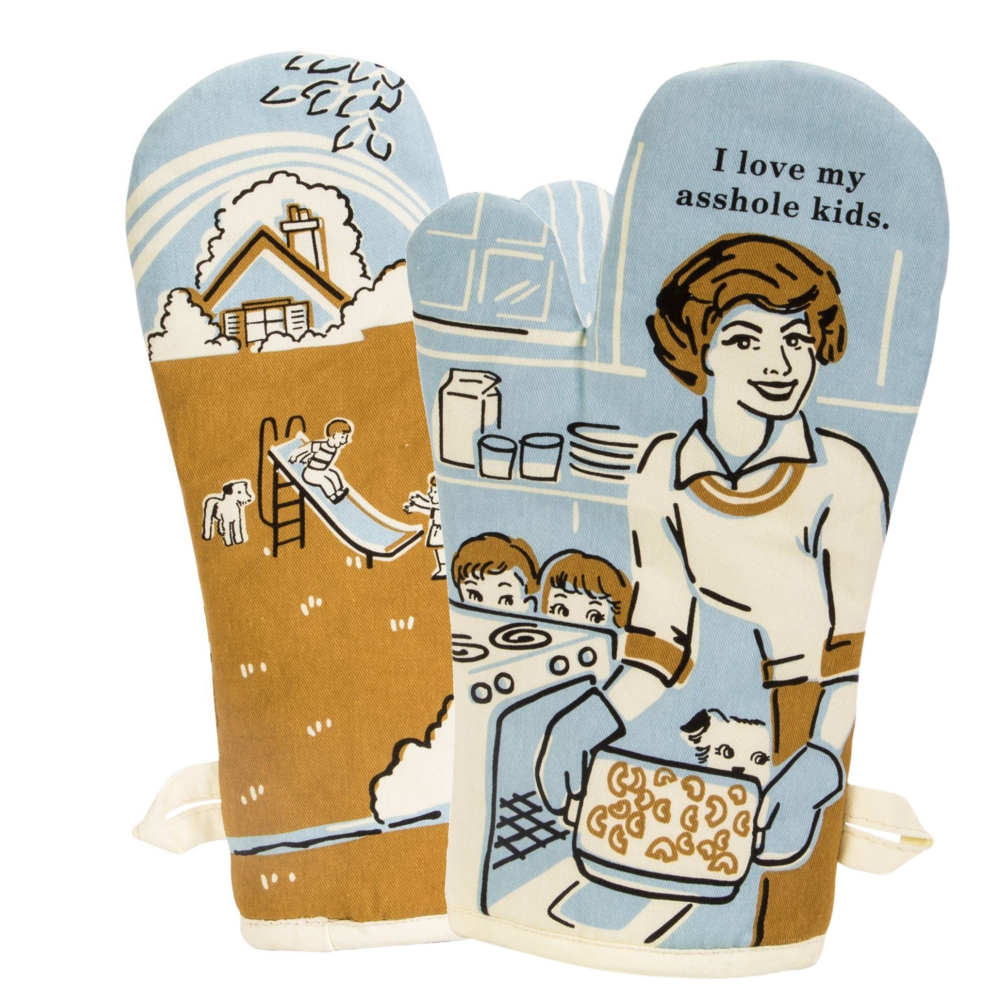 Oven Mitt - Love My Asshole Kids