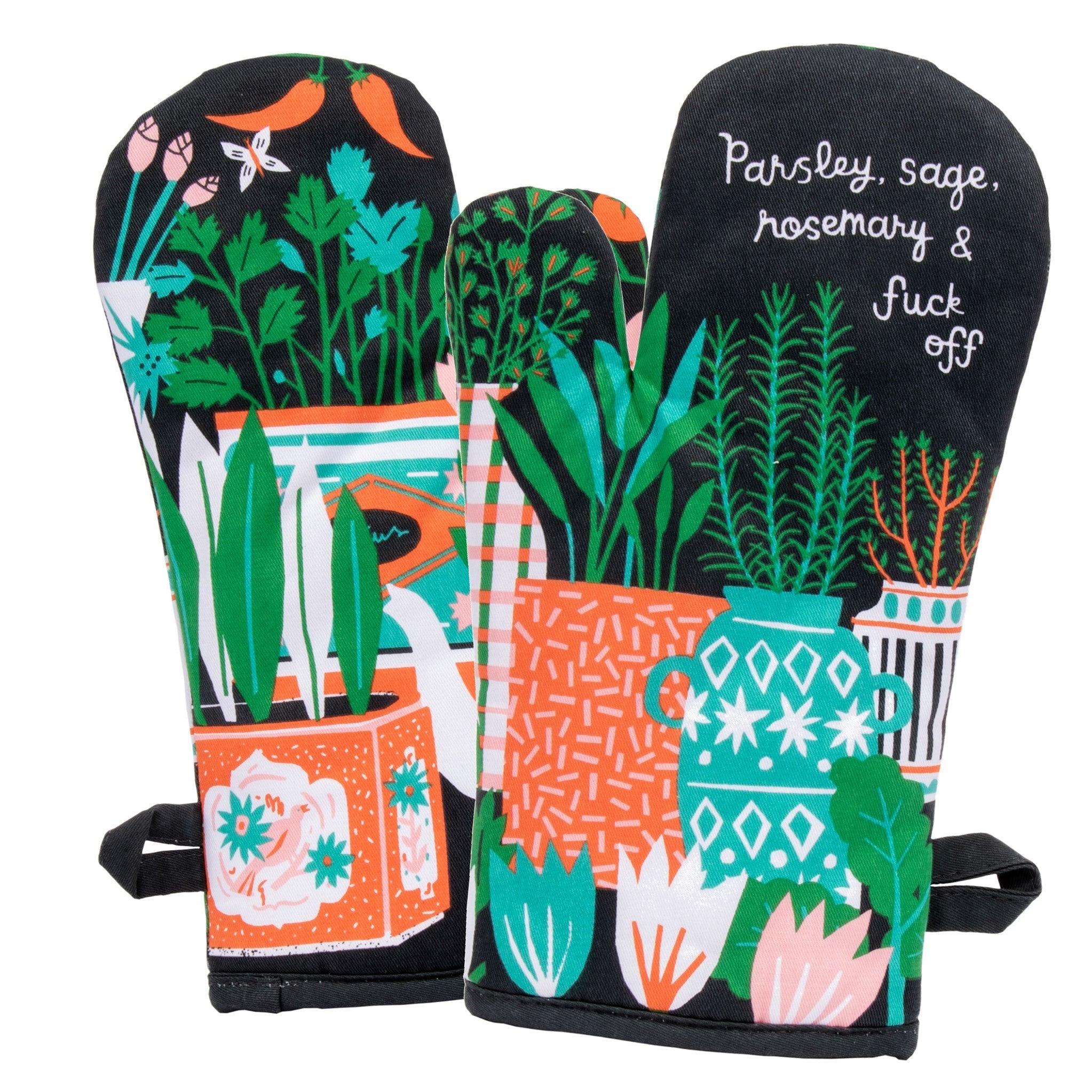 Oven Mitt - Parsley,Sage, FuckOff