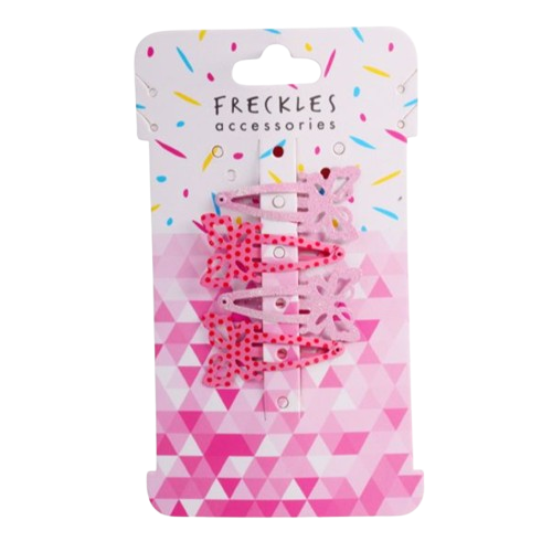 Kids Pink Butterfly Clip 4pk
