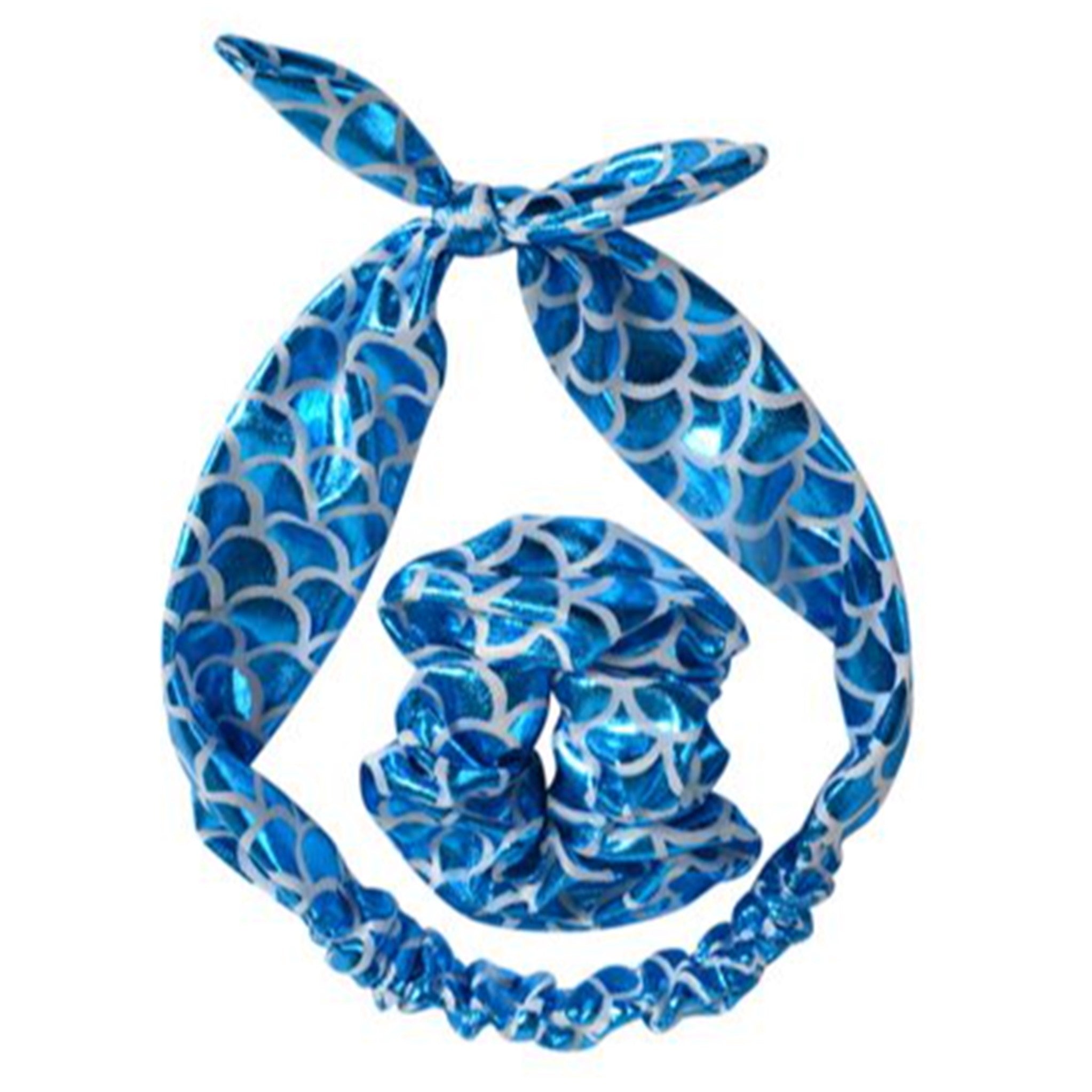 Mermaid Headband & Scrunchie Blue