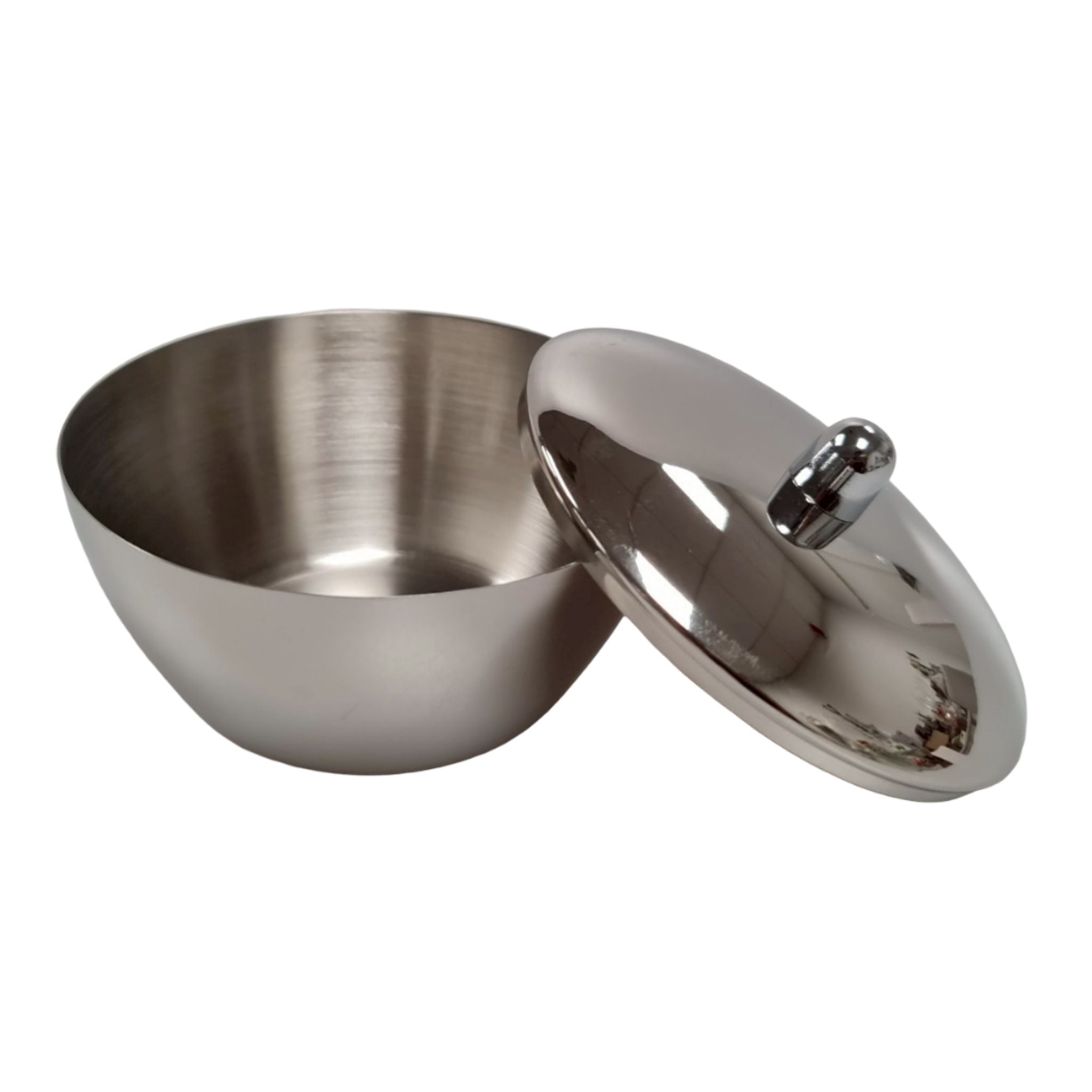 Chrome Bowl With Lid