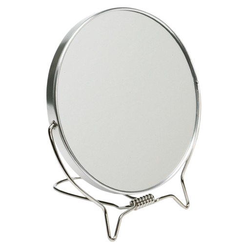 Shaving Mirror Silver 2x