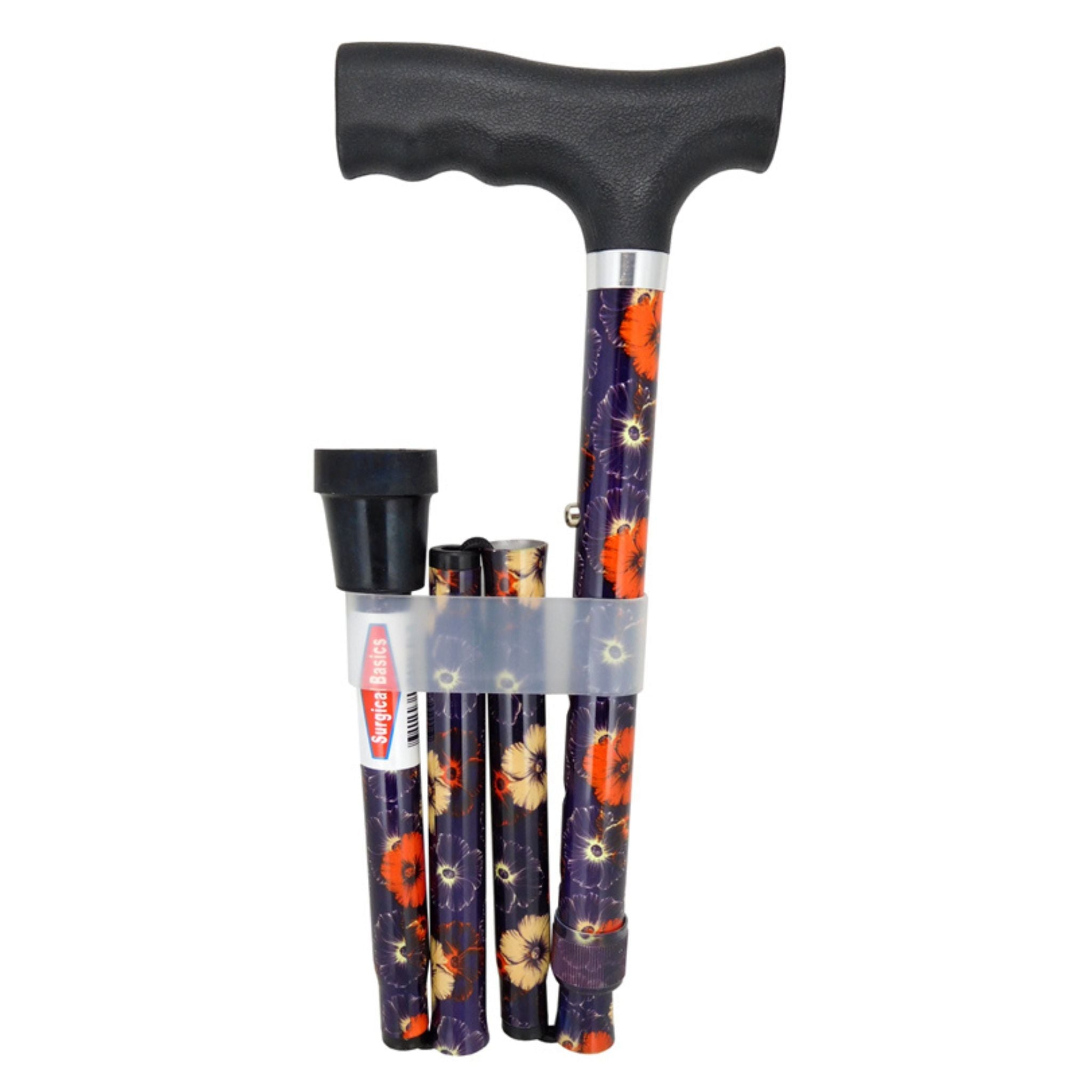 SB Foldable Walking Stick - Hibiscus