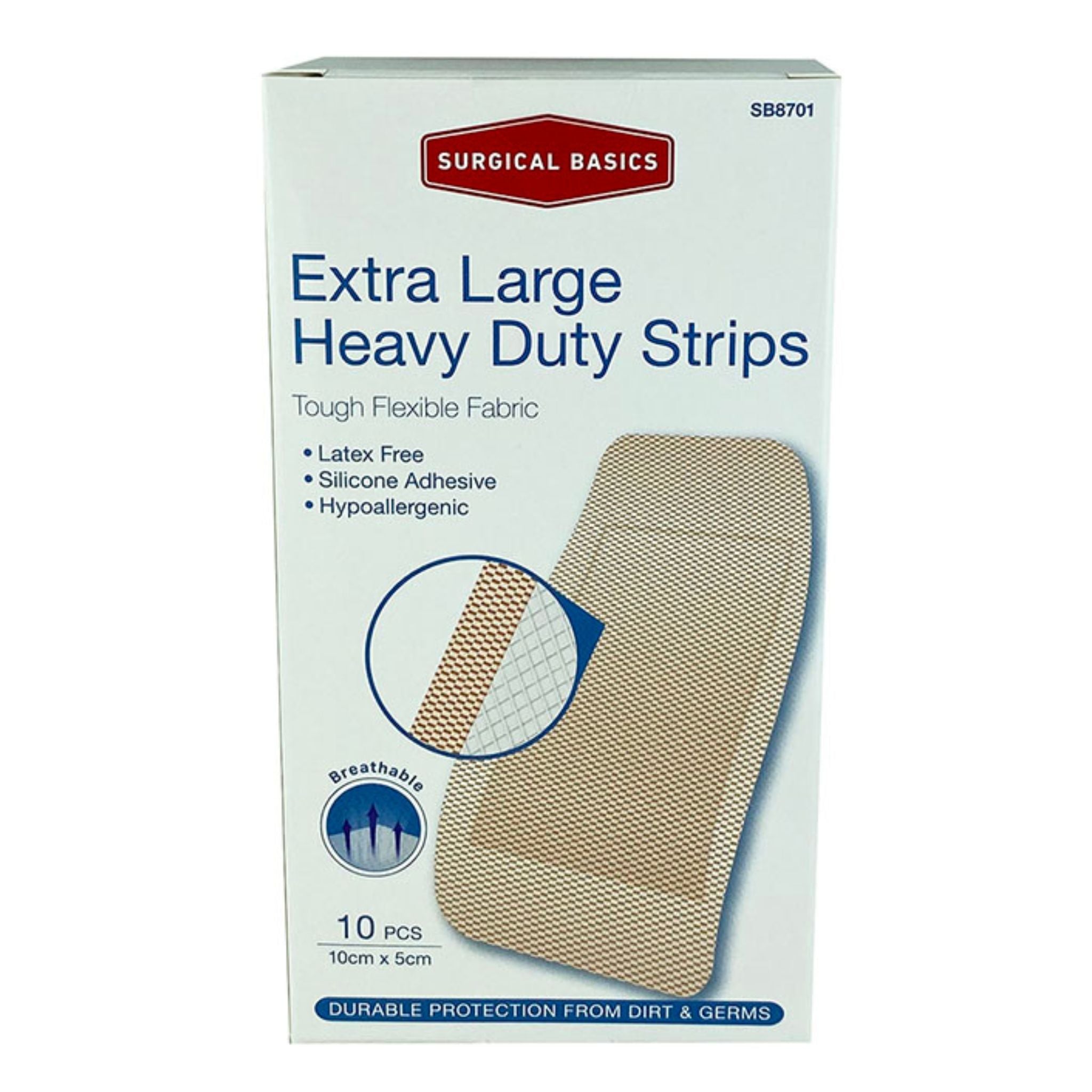 SB Heavy Duty Fabric Strips 10pk Disp - 6pcs