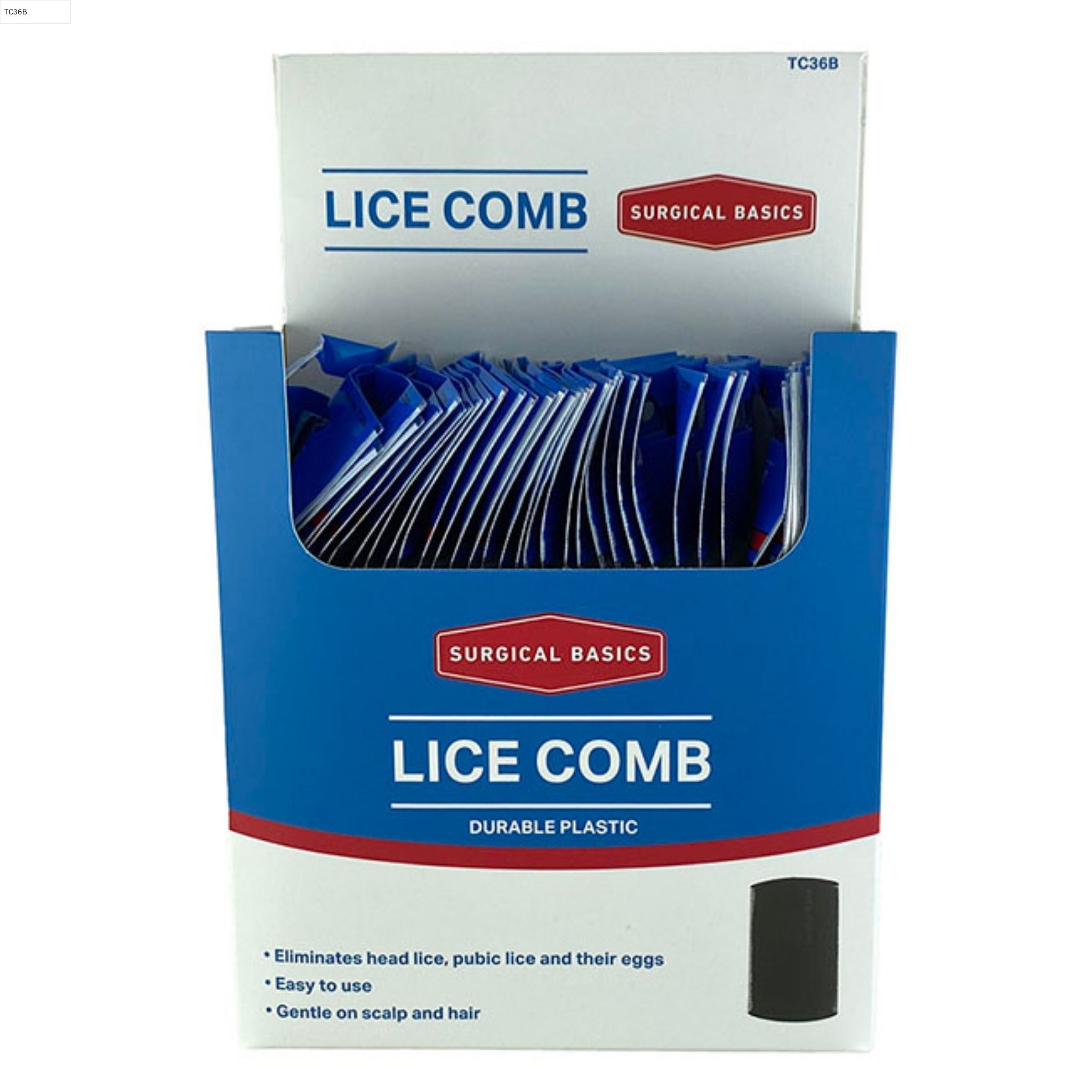 SB Lice Comb Black - Disp 36pcs