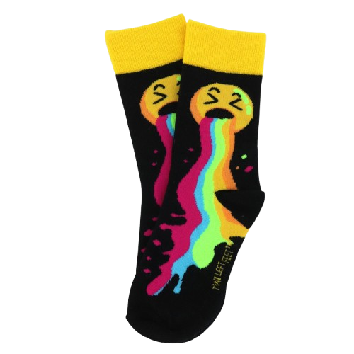 Kids Two Left Feet K/Sock Crazy for Color M/L