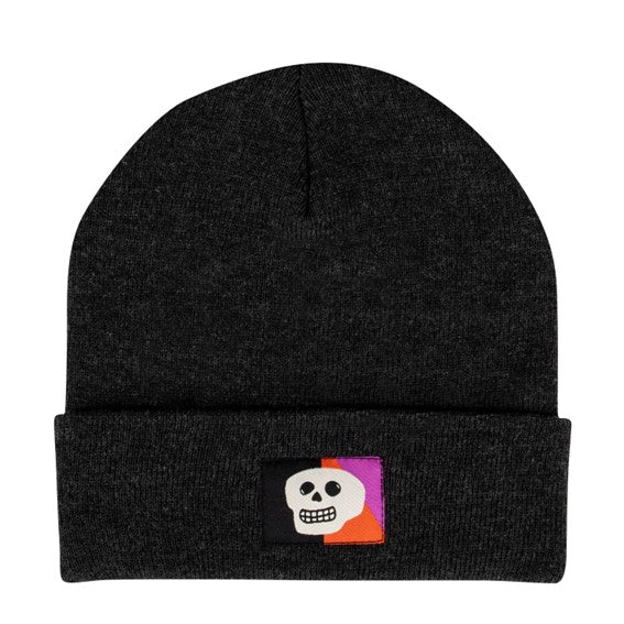 Black Beanie with Skull tag 
