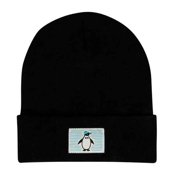 Black Beanie with Penguine tag